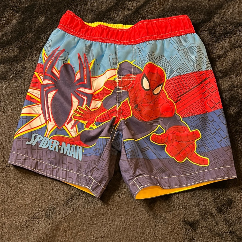 Spider-Man lined swim trunks